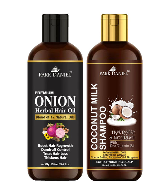 Park Daniel Onion Oil & Coconut Shampoo Combo Pack Of 2 bottle of 100 ml(200 ml)