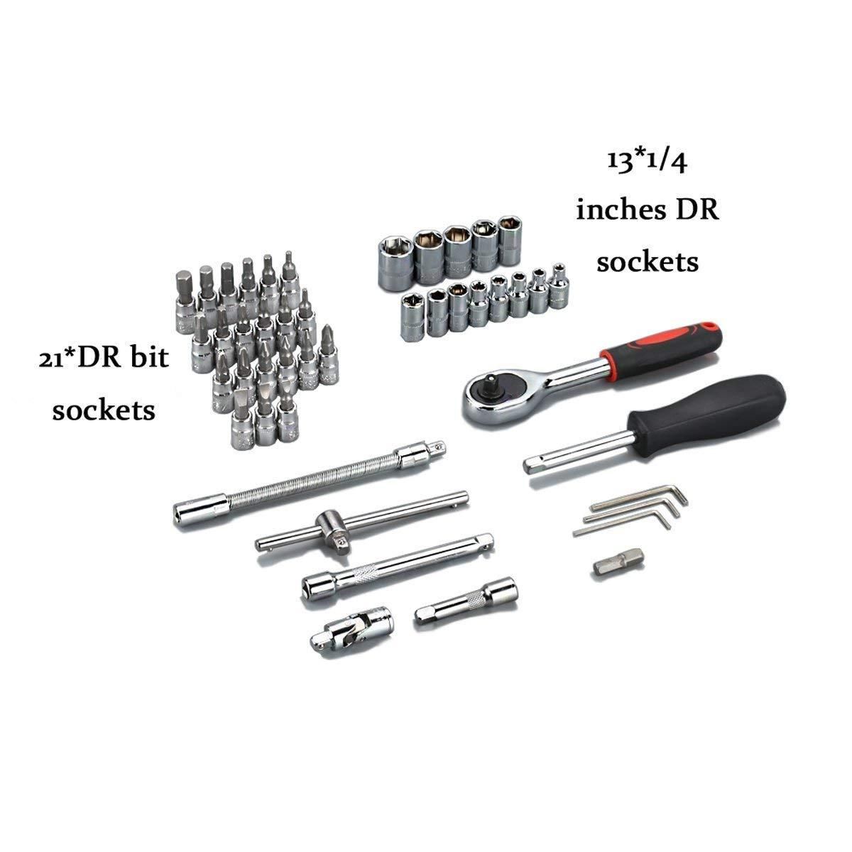 Hardware Tools- 46 in 1 Multi Purpose Combination Socket Tool Kit